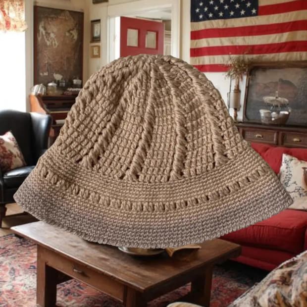 빈티지 크로셰 버킷햇 (FREE) / [AB1406]