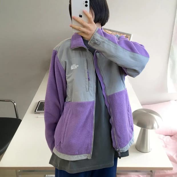 노스페이스 퍼플 후리스 집업 (Woman XL) / [AA1090]