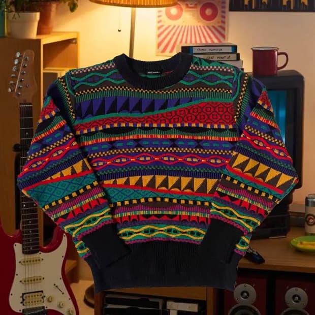 빈티지 패턴 니트 (Woman L) / [AB1519]