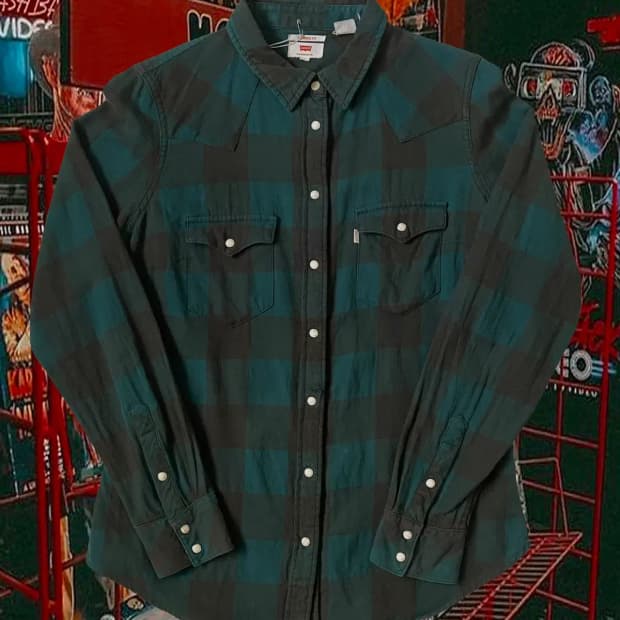 리바이스 체크 셔츠 (Woman S) / [AB1528]