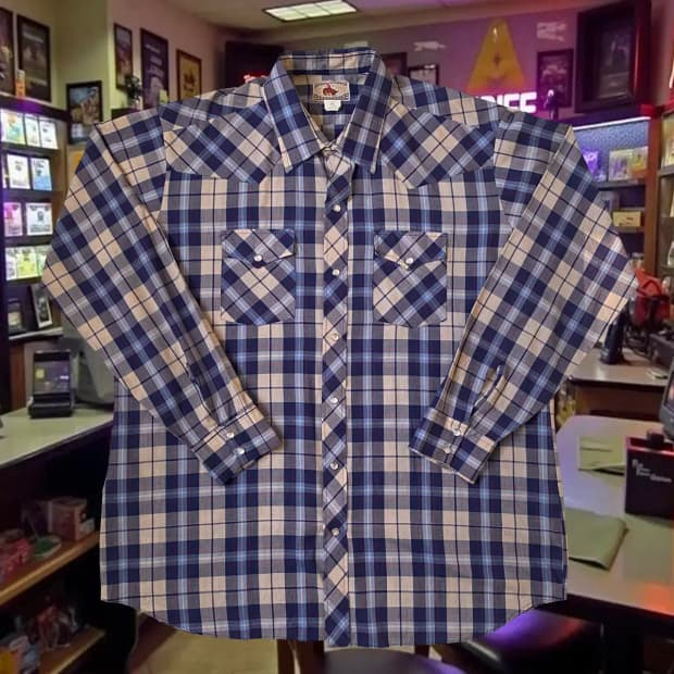 포켓 체크 셔츠  (Man 2XL) / [AB1527]