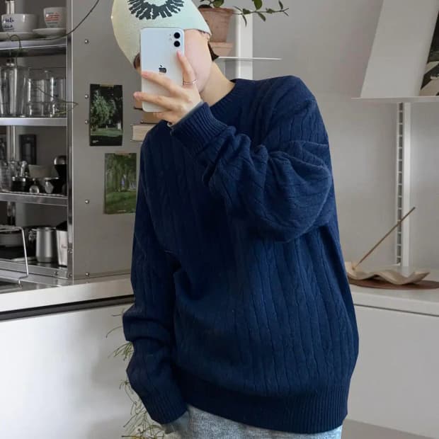 바버 라운드 니트 (Man L) / [AA1161]