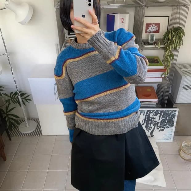 맥그리거 스트라이프 니트 (Woman M) / [AA1170]