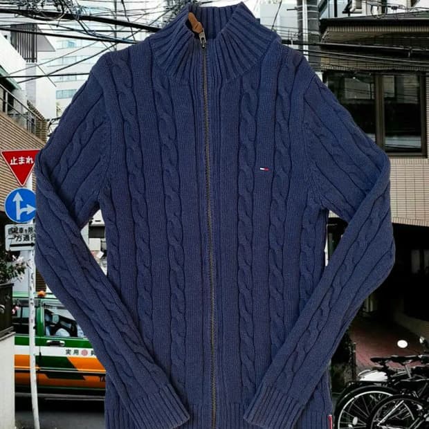 타미힐피거 케이블 니트 (Woman XS) / [AB1565]