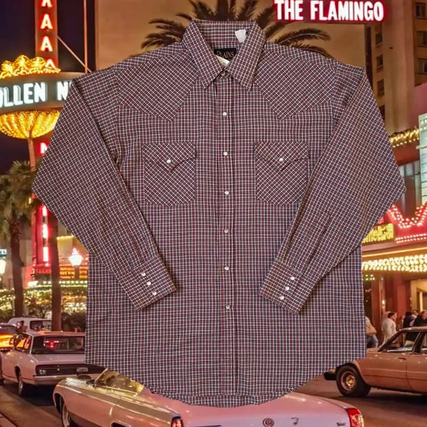 포켓 체크 셔츠 (Man XL) / [AB1578]