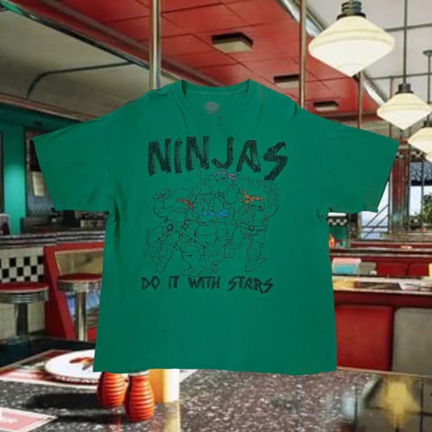 닌자터틀 프린팅 1/2 티셔츠 (Man XL) / [AB1643]