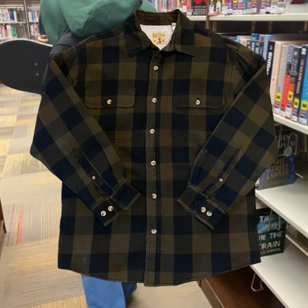 빈티지 플란넬 체크 셔츠 자켓 (Man XL) / [AA1357]