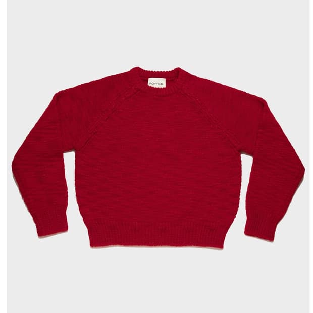 포니테일 래글런 풀오버 니트 free size