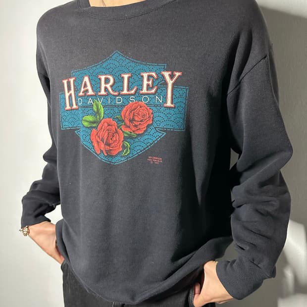 Harley-Davidson 로즈 맨투맨 (90s)