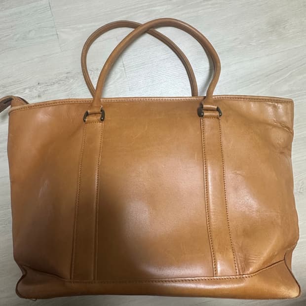 L.L.Bean 엘엘빈 카멜 베이지 레더 토트백