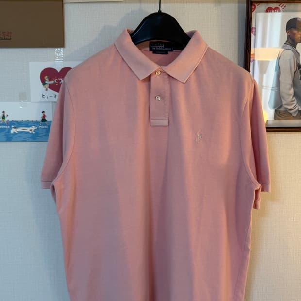 (L) 폴로 랄프로렌 포니 로고 반팔 카라티 PK 핑크