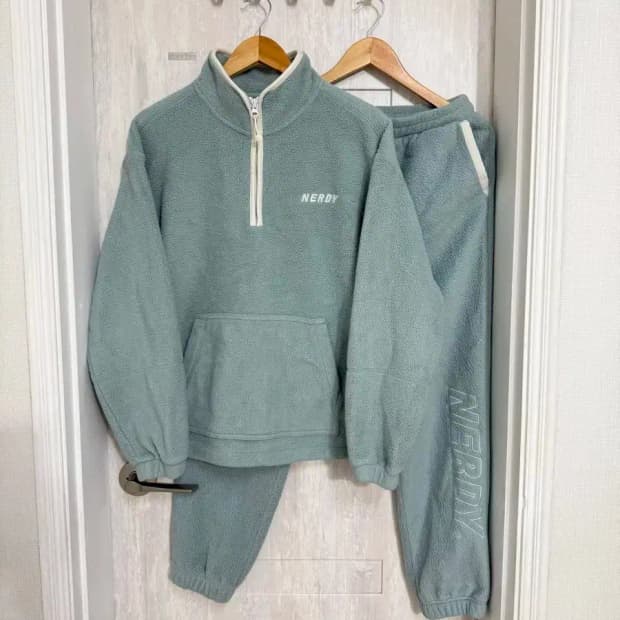 공용S / 널디 후리스 아노락 조거팬츠 셋업 세트