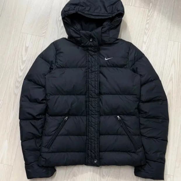 여성 S / 나이키 블랙 스우시 패딩 점퍼