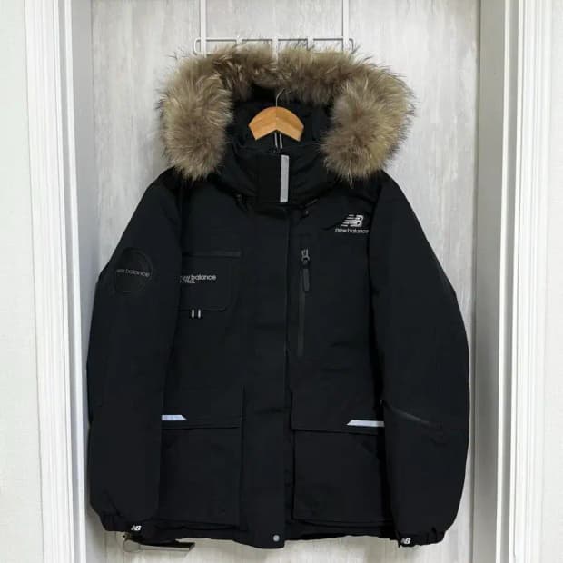 여성 90 m / 뉴발란스 패트롤 구스다운 패딩 블랙
