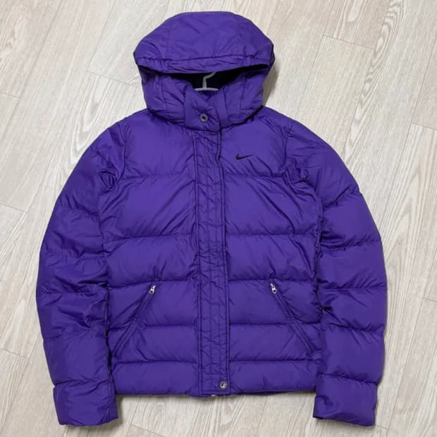 여성 85 / 나이키 퍼플 덕다운 숏패딩