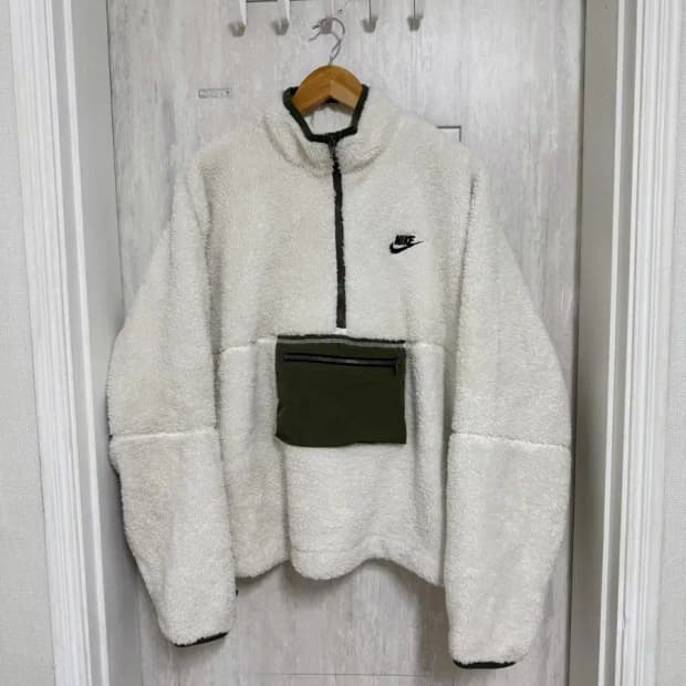 남성 100-105 / 나이키 오버핏 후리스 아노락 뽀글이