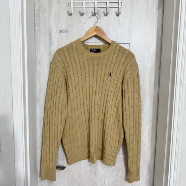 남성 100 / 폴로랄프로렌 케이블 니트 베이지