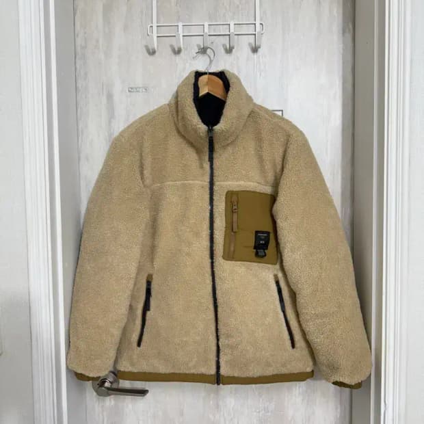 공용 90 / K2 패딩 뽀글이 리버시블 점퍼 네이비 베이지