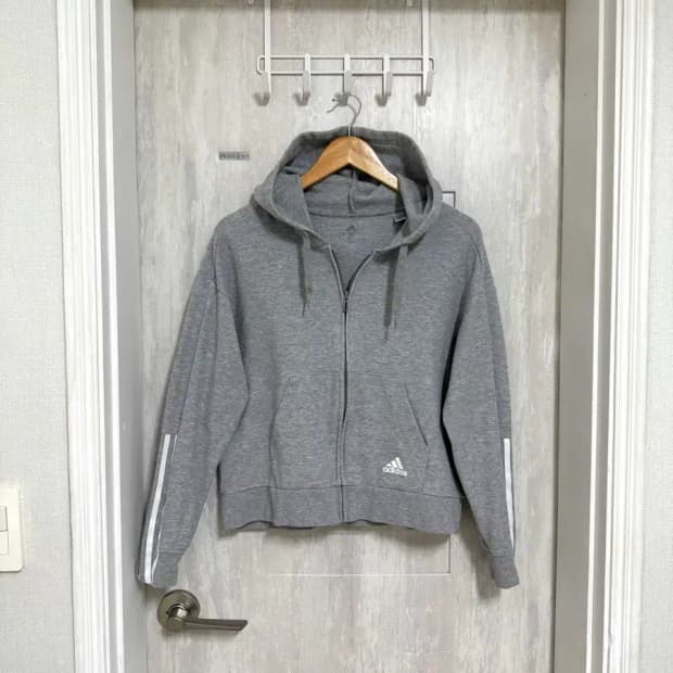 여성 S / 아디다스 후드집업 그레이