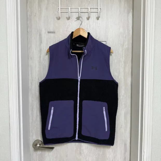 남성 XL / 언더아머 후리스 조끼 베스트 퍼플