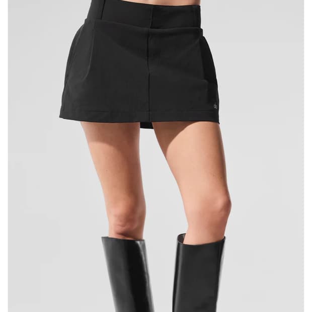 알로 alo yoga fan club mini skirt black