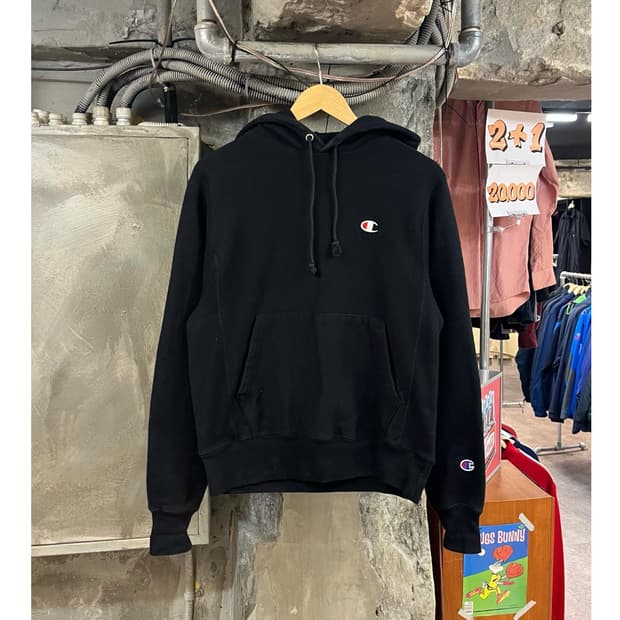 챔피온 기모 후드티 블랙 S #csz3080