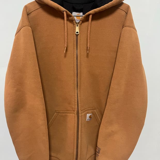 칼하트 브라운 레인 디펜더 후드 집업 자켓