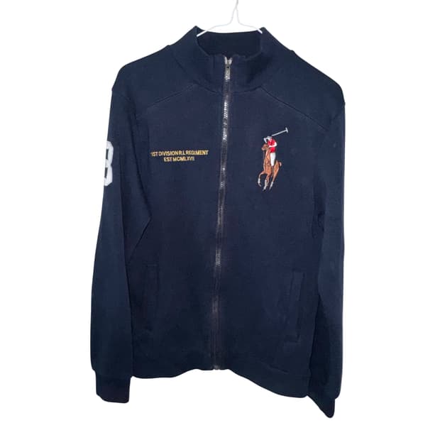 폴로 빅포니 네이비 니트집업