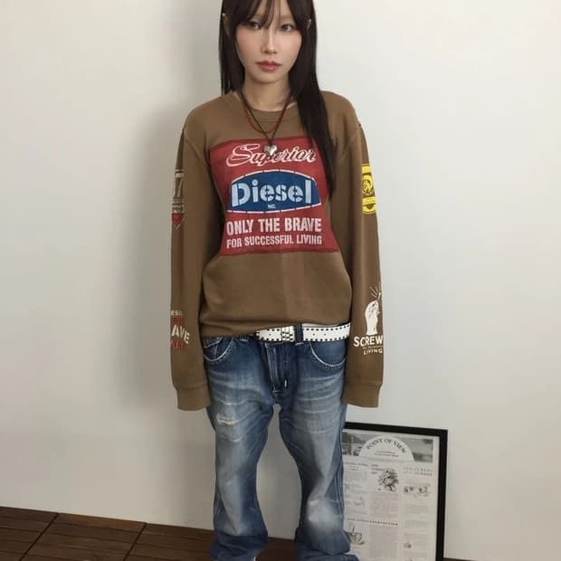 00s Diesel Superior Patch Sweatshirt