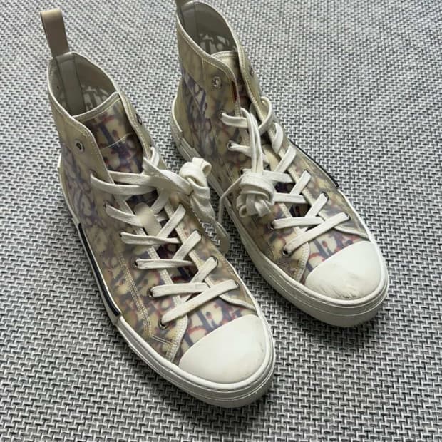 (한정판) 디올 오블리크 스니커즈 멀티 하이탑 