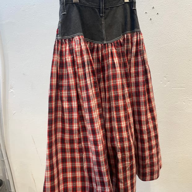 ATSUKI ONISHI 믹스 텍스쳐 스커트 (S)