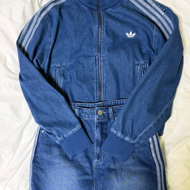 일괄)아디다스 파이어버드 데님 트랙탑+ 3S 데님 미니스커트