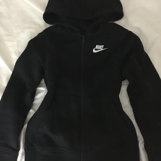 나이키 블랙 슬림핏 후드집업