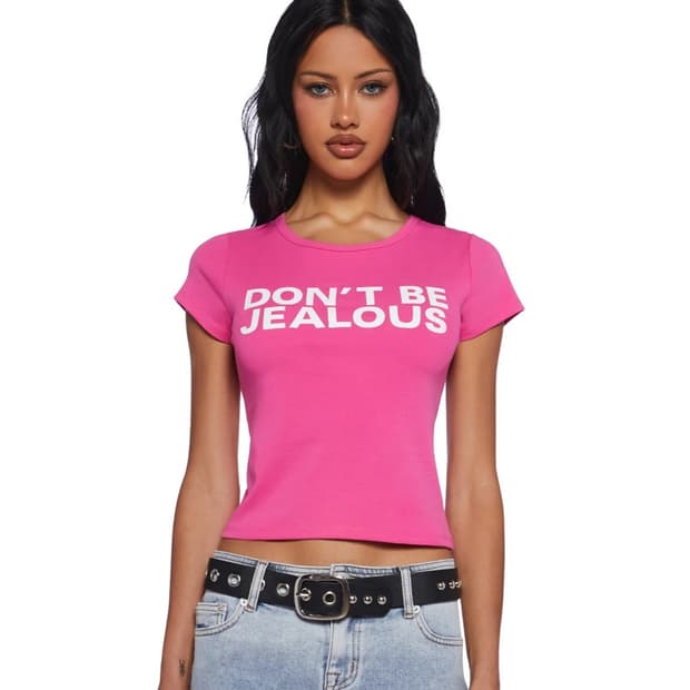 돌스킬 레터링 크롭티 crop tee