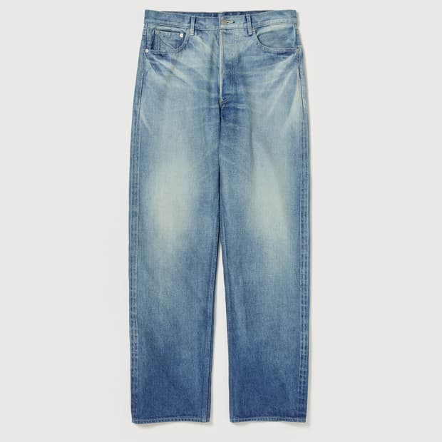 [32] 오라리 25AW 셀비지 페이디드 헤비 데님 와이드팬츠