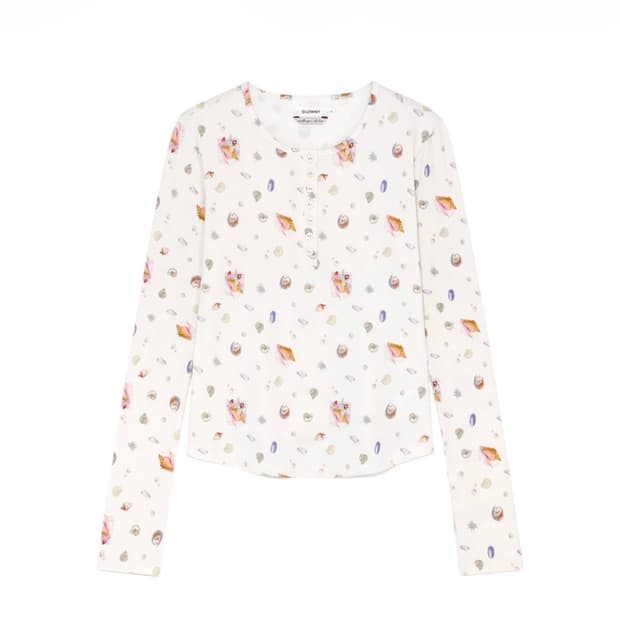 글로니 퓨어 모달 롱슬리브 티셔츠 아이보리 쉘