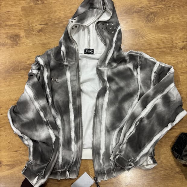 떠그 클럽 / 더티 워싱 후드 집업 /xl 2xl 추천