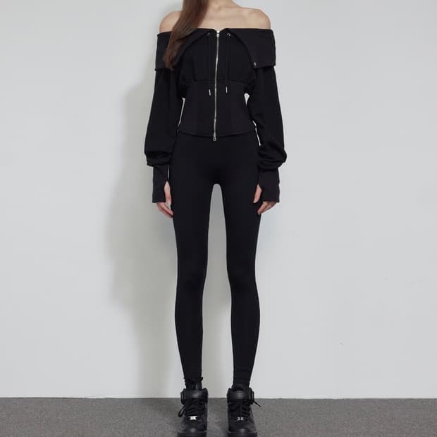 보헤미안서울 오프숄더집업 CORSET OFF-SHOULDER ZIP UP