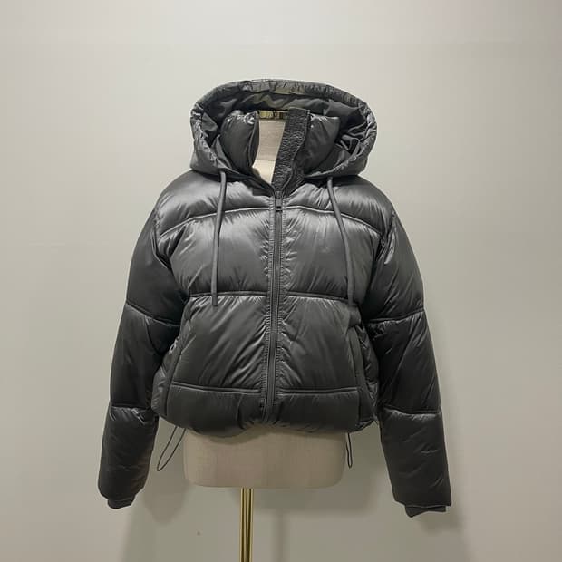 [새상품] ZARA 여성 숏 패딩 그레이 M 러닝패딩 추천