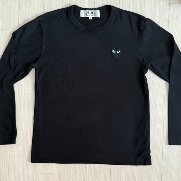 꼼데가르송 롱슬리브 블랙 s