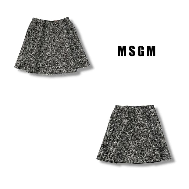  msgm 헤링본 미디 스커트 y12884