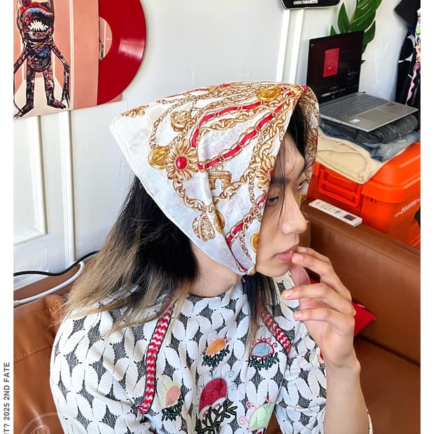 1980-90s Old CELINE Paris Bandana Scarf