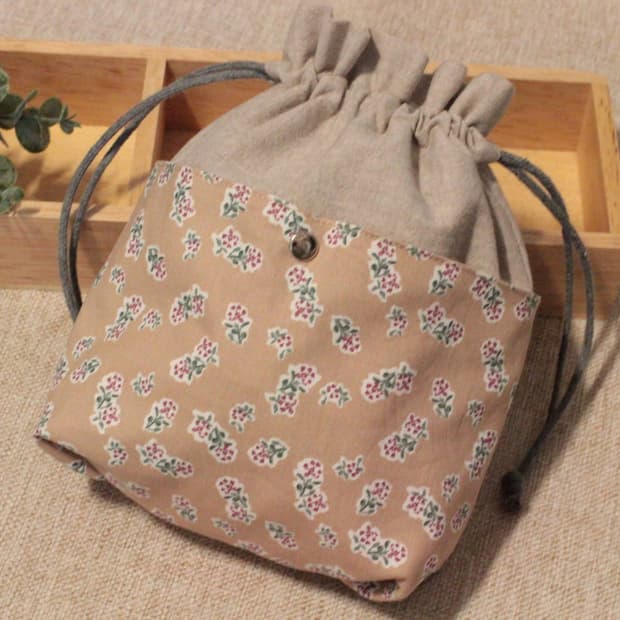 핸드메이드 2포켓 스트링 파우치