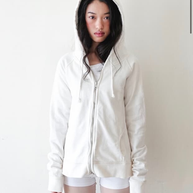 샵페어리 후드집업washed lily hoodie (ivory)