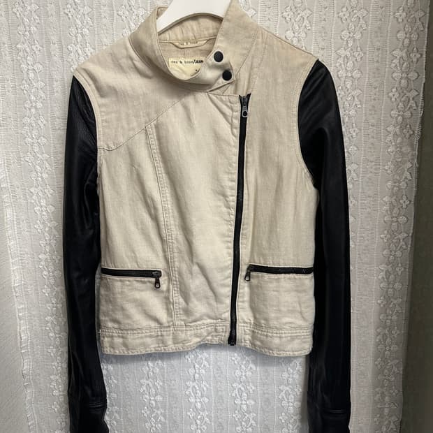rag&bone 소매 레더 자켓 xs