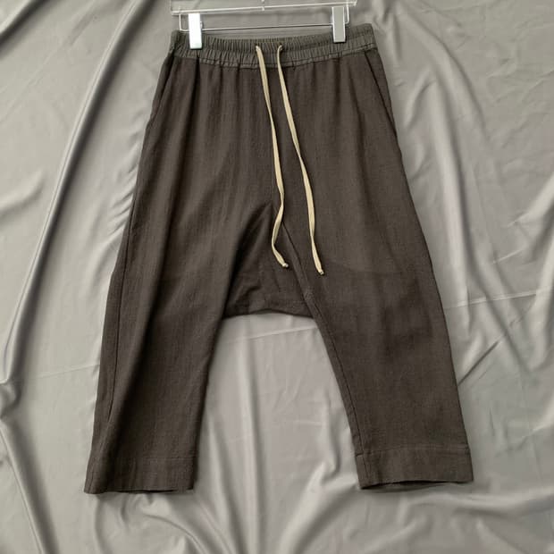 38 릭오웬스 13FW PLINTH 여성 드로우 스트링 배기 팬츠