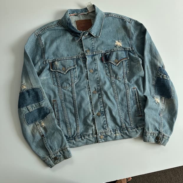 Levi‘s 리바이스80‘s 패치워크 데님 트러커 자켓