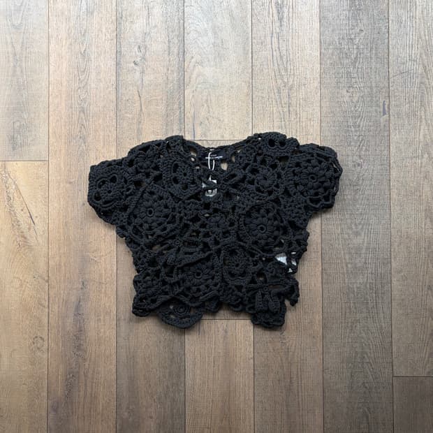 Floral Crochet Half Knit
