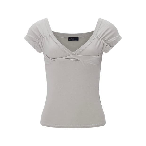 Marin Strap Shirring Short Sleeve Top