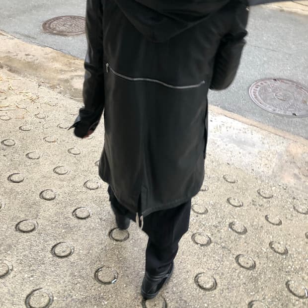 릭오웬스 20FW 비건 레더 피쉬테일 파카